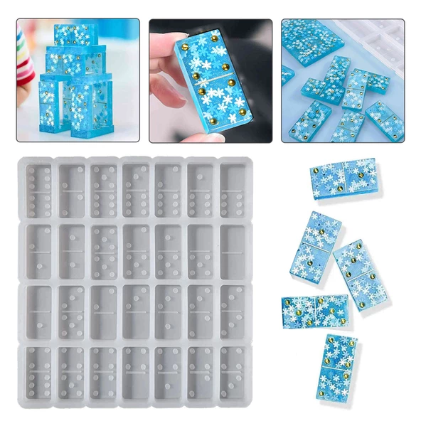Epoksi Silikon Kalıp  Domino 28 li Kalıp Yerli - 2
