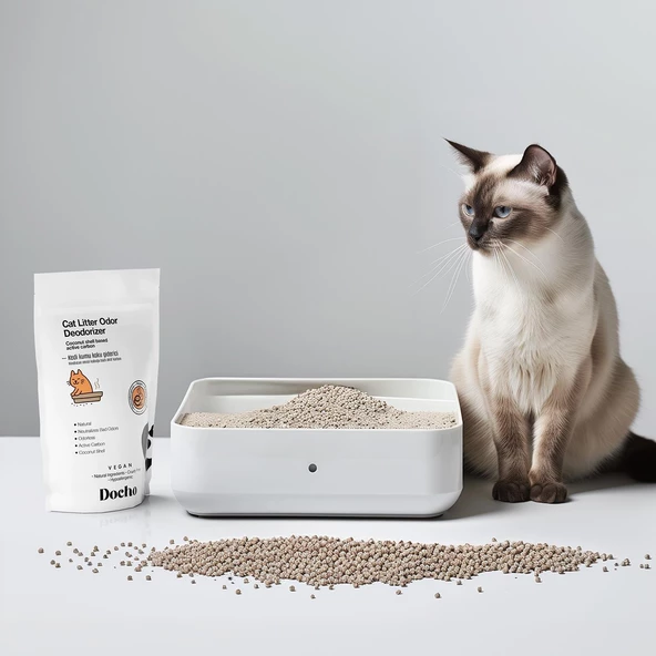 Docho Kedi Kumu Koku Giderici-Hindistan Cevizi Kabuğu Bazlı Aktif Karbon 400 g - 2