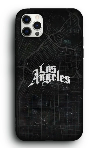 iPhone 11 Pro Max Uyumlu Lansman Telefon Kılıfı "Los Angeles Harita Gangsta LA Cool"