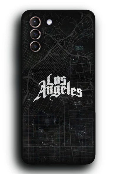 Galaxy S21 Plus Uyumlu Lansman Telefon Kılıfı "Los Angeles Harita Gangsta LA Cool"