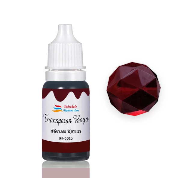 Epoksi Reçine Transparan Boya Pigment Şeffaf Epoksi Boyası 20 ML  Floresan Kırmızı - 5013