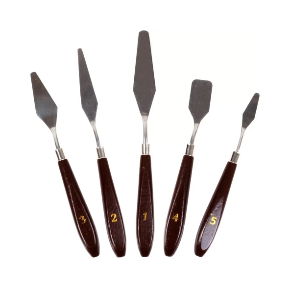 Palet Bıçakları Spatula Yağlı Akrilik Boya Sanatçı Seti Bıçağı 1 2 3 4 5 - 2