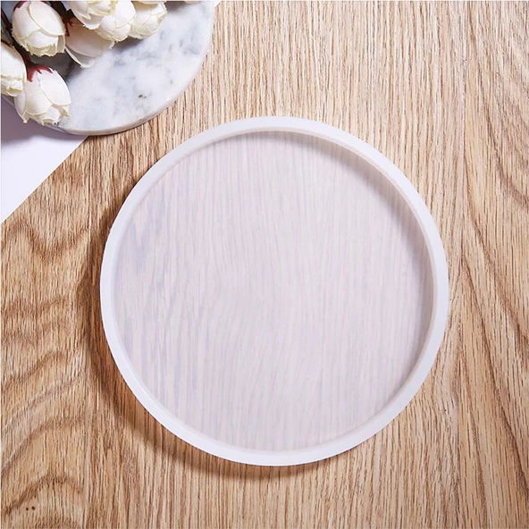 Epoksi Silikon Kalıp  YERLİ ÜRETİM Yuvarlak Tepsi Kalıbı Düz 23 CM - 2