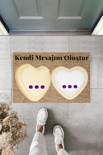 Dijital Baskı Kişiye Özel İç Kapı Dekorasyon Paspas  PS11217