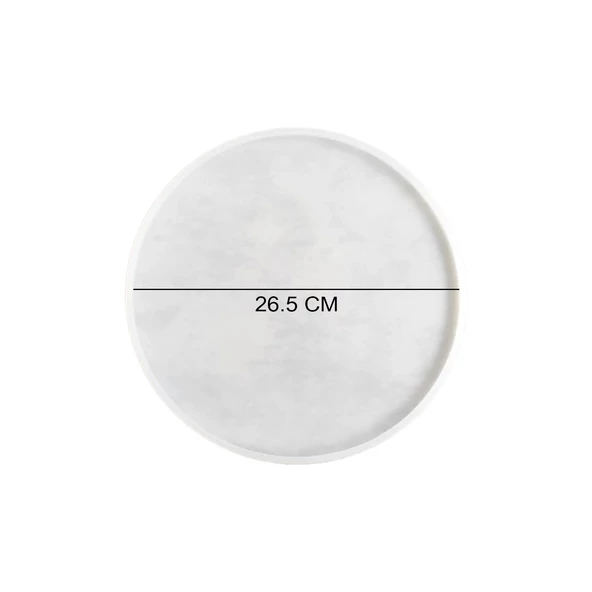 Epoksi Silikon Kalıp  YERLİ ÜRETİM Yuvarlak Tepsi Kalıbı Düz 26.5 CM - 2