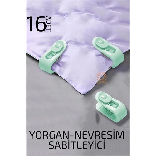 ModaCar Yorgan Çarşaf Kılıf Tutucu 16 Adet Klips MİNT