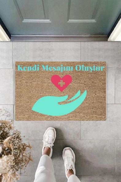 Dijital Baskı Kişiye Özel İç Kapı Dekorasyon Paspas  PS11213