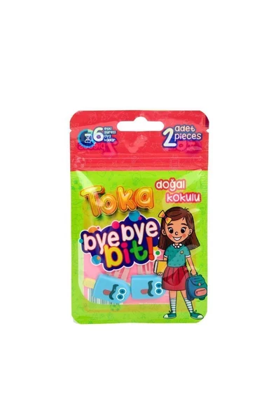 bye bye Yeni Nesil Doğal Kokulu Çıt Çıt Bit Tokası 2 Li - 5