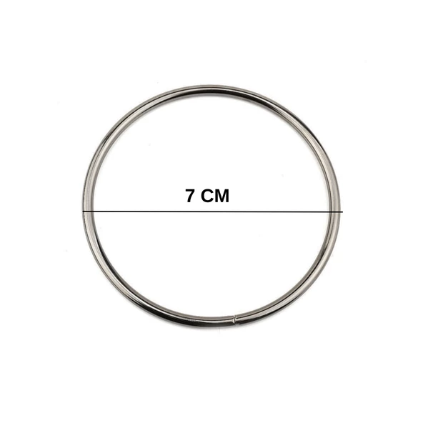 Metal Halka Çanta Halkası 7 CM (25 Adet)  Gold - 3