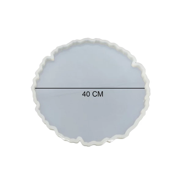 Epoksi Silikon Kalıp YERLİ ÜRETİM Güneş Tırtıklı Tepsi Kalıbı 40 CM - Resim 3