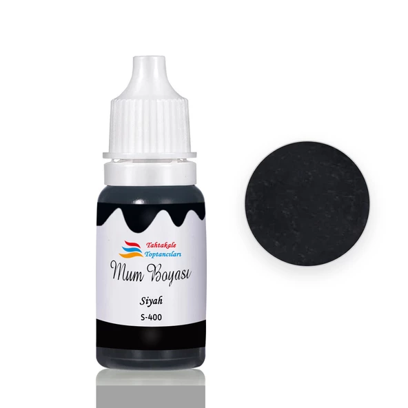 Mum Boyası Sıvı Pigment Boya 20 ML  Siyah - S400