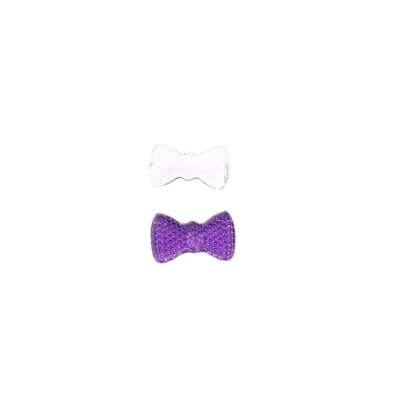Polyester Fiyonk Hazır Papyon 1 CM X 2 CM (100 Adet)  Lila
