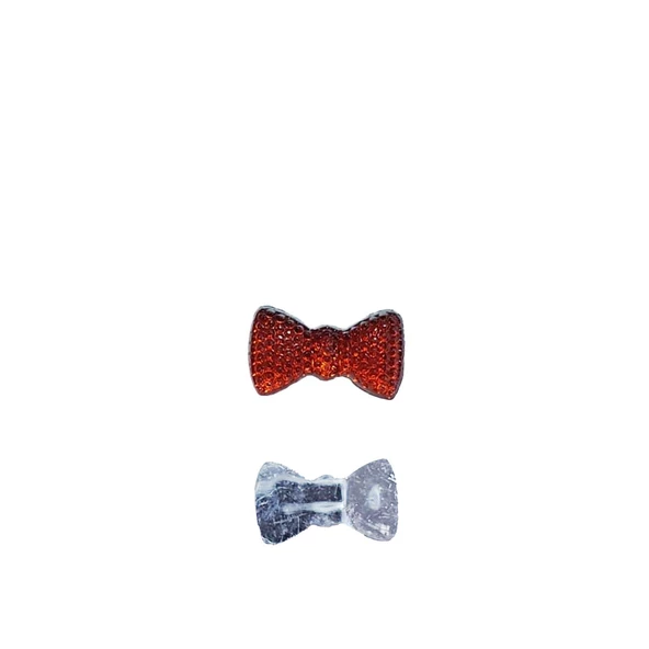 Polyester Fiyonk Hazır Papyon 1 CM X 2 CM (100 Adet)  Kırmızı ürün görseli
