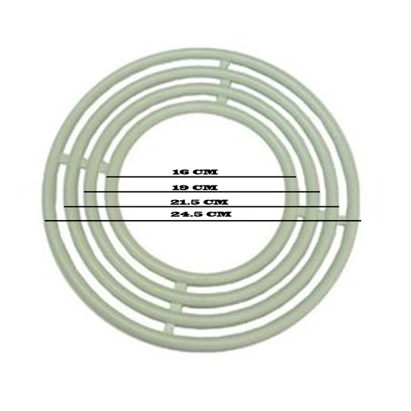 Plastik  Makrome Nakış El Ve  İşi Kasnağı   4 Lü Set - 2