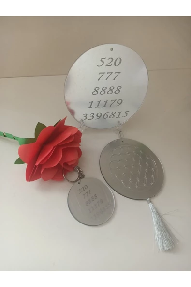 3 Lü Sayı Sekansli Yaşam Çiçeği Seti Gümüş - 2