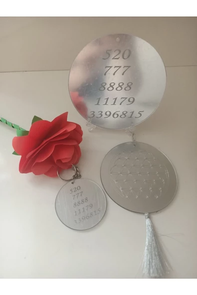 3 Lü Sayı Sekansli Yaşam Çiçeği Seti Gümüş - 3