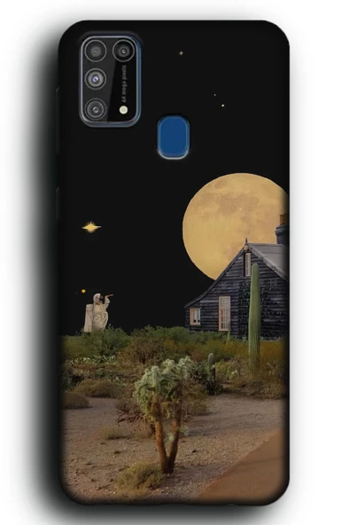 Galaxy M31 Uyumlu Lansman Telefon Kılıfı "Chill Midwest Kulübe Gece Gökyüzü Backyard"