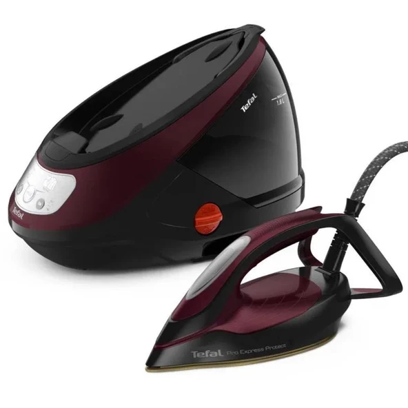 Tefal Pro Express Protect Dayanıklı Buhar Kazanlı Ütü Bordo Siyah  Renk GV9230 - 3