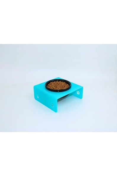 Petmagic Akrilik, Pleksi Kedi, Köpek Siyah Seramik Tekli Mama Ve Su Kabı - 4