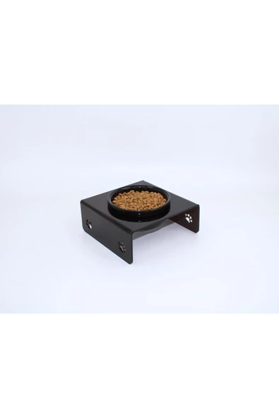 Petmagic Akrilik, Pleksi Kedi, Köpek Siyah Seramik Tekli Mama Ve Su Kabı - 7