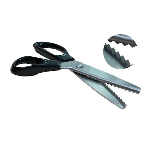 Zikzaklı Kesim Makası Desenli Tırtıklı Oya Ve Terzi Makası 23 CM - 4
