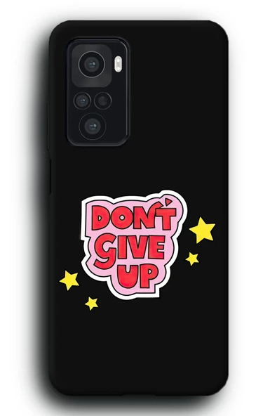 Xiaomi Redmi Note 10S Uyumlu Lansman Telefon Kılıfı "Pembe Aşko Don't give up Pes Etme"