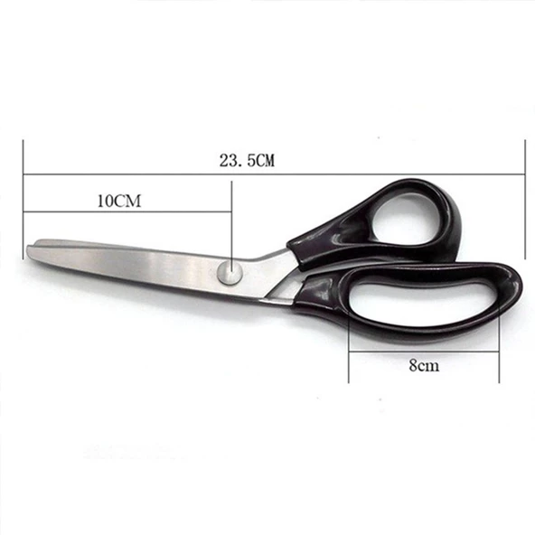 Zikzaklı Kesim Makası Desenli Tırtıklı Oya Ve Terzi Makası 23 CM - 3