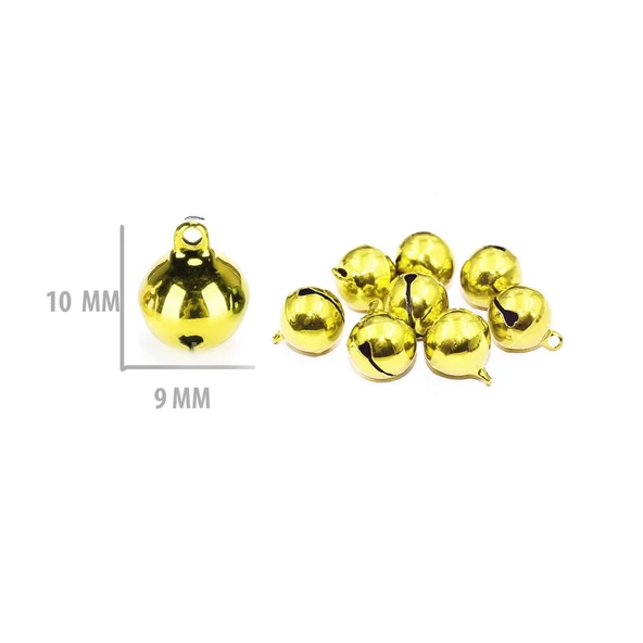 Metal Çıngırak Zil  1 CM (2000 Adet)  Gold - 2