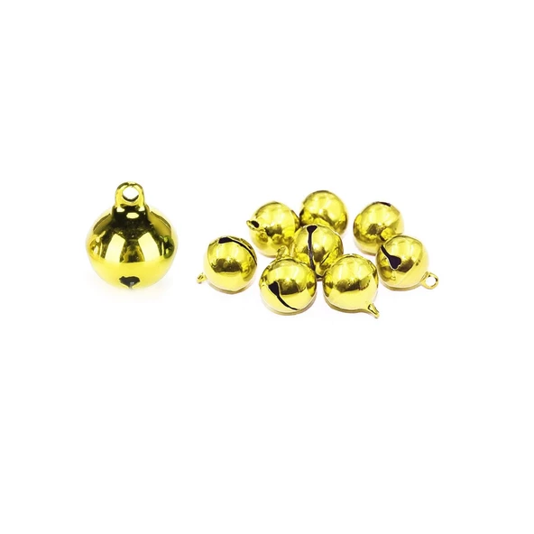Metal Çıngırak Zil  1 CM (50 Adet)  Gold