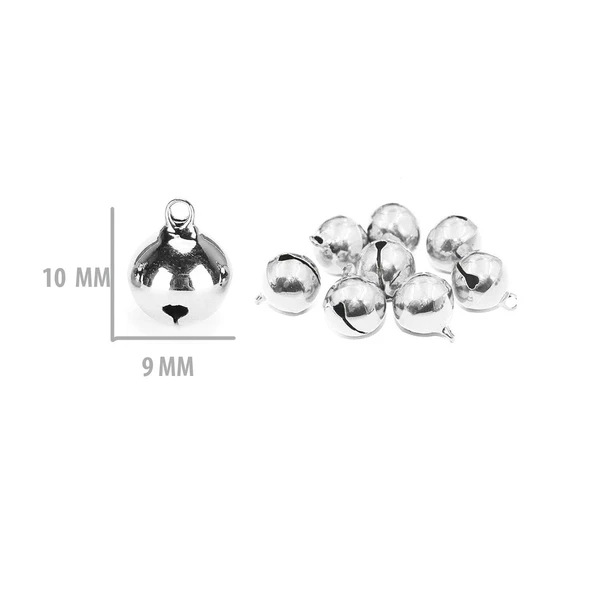 Metal Çıngırak Zil  1 CM (2000 Adet)  Gümüş - 2