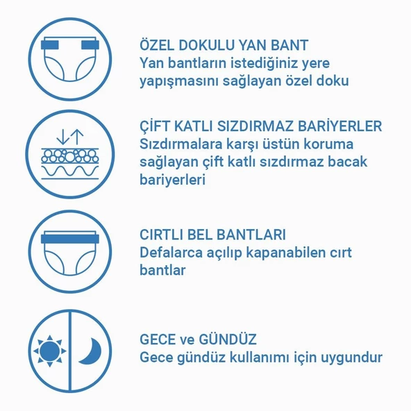 Jender Belbantlı Ekstra Büyük Boy XL 30'lu 8 Adet Hasta Bezi - Resim 4