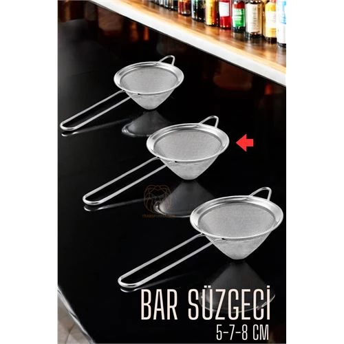 ModaCar Bar Süzgeci Bar Strainer 3 Boy Set 5 7 8 cm