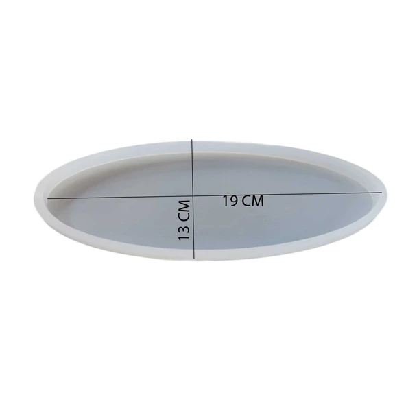 Epoksi Silikon Kalıp  Küçük Oval Tepsi Kalıbı 19 X13 CM - 2