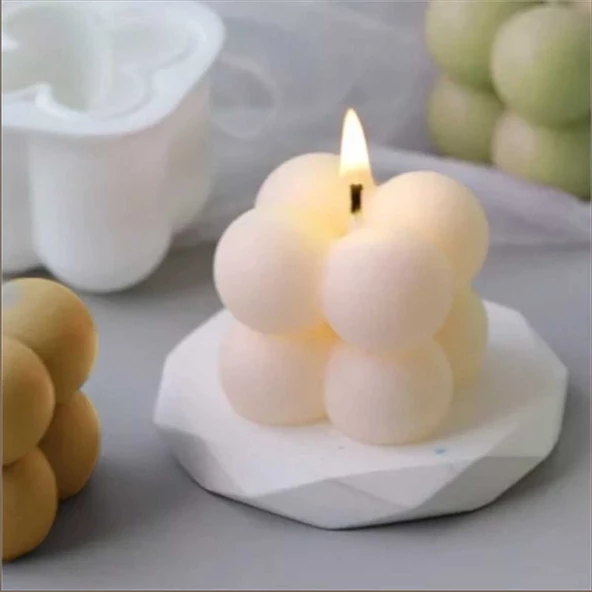 Silikon Çoklu Bubble Mum Kalıbı 15 Li Küçük Boy - Resim 3