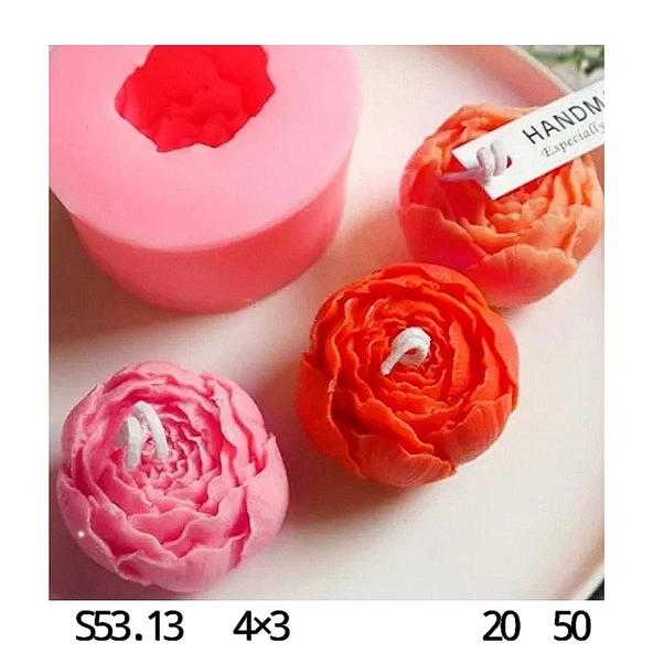 Silikon Kalıp Üslemelik Şakayık Minik Mum Kalıbı S53 - 2