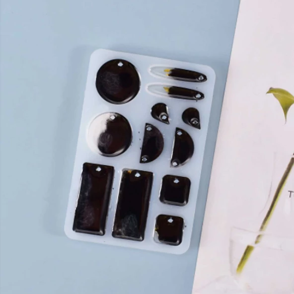 Epoksi Silikon Kalıp  Çoklu Küpe Ve Kolye Kalıbı - 2