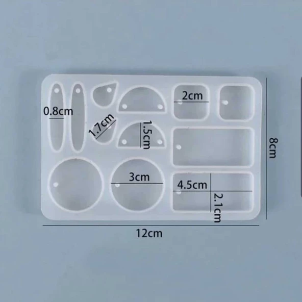 Epoksi Silikon Kalıp  Çoklu Küpe Ve Kolye Kalıbı - 3