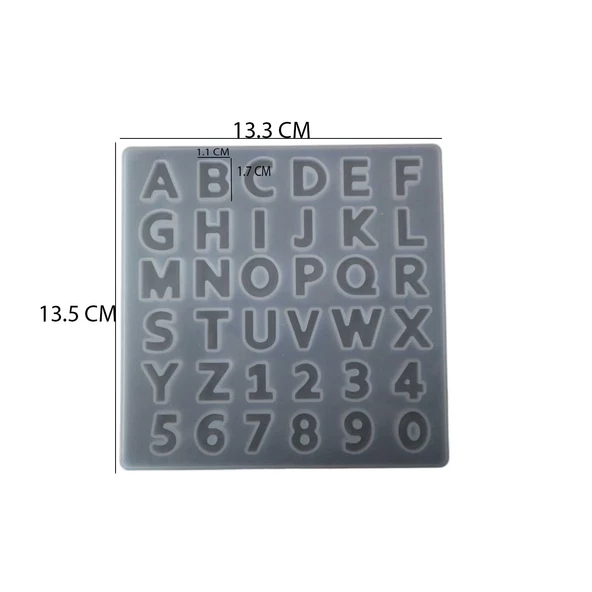 Epoksi Silikon Kalıp  Büyük Harfler Kalıbı Küçük Boy 1.7 CM 36lı - 2