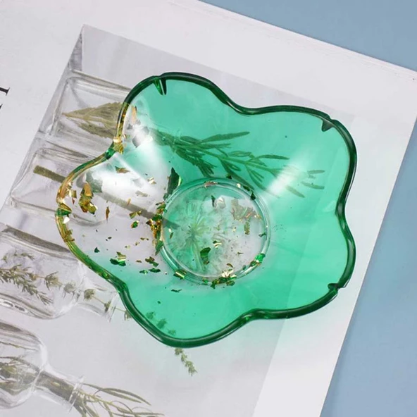 Epoksi Silikon Kalıp Çay Bardağı Tabağı Kalıbı - 3