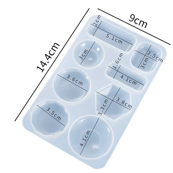 Epoksi Silikon Kalıp Eğlenceli El Sanatları Kolye Ucları 8 Li - Resim 2