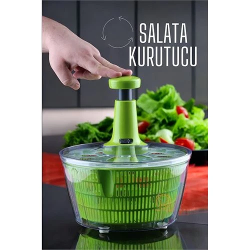 ModaCar Salata Kurutucu Üstten Basmalı Pratik