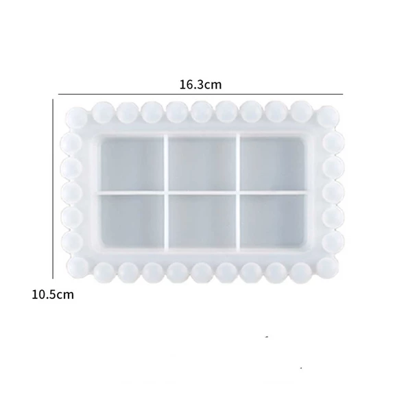 Epoksi Silikon Kalıp Eğlenceli El Sanatları Misketli Tabak 16.3CM - 2