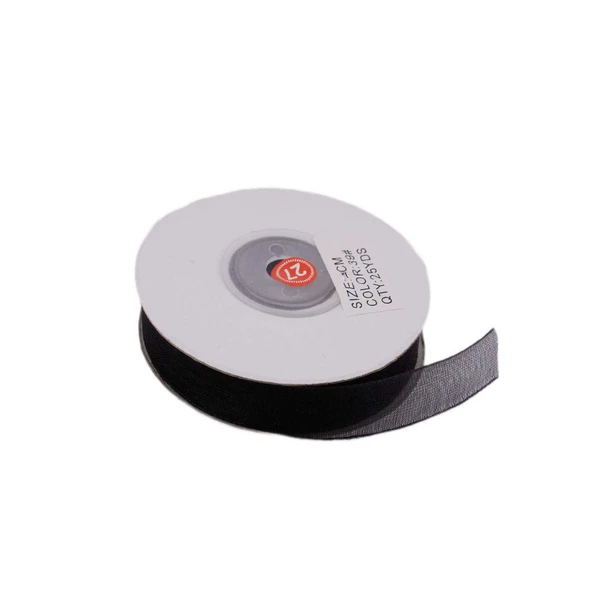 Organze Kurdele 40 MM (22 Metre)  Siyah