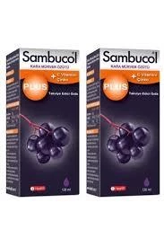 Sambucol Plus Kara Mürver Özütü C Vitamini Çinko 120 ml 2 Adet