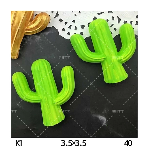 Silikon Kalıp  Üslemelik  Kaktüs  Minik Mum Kalıbı K1 - 4