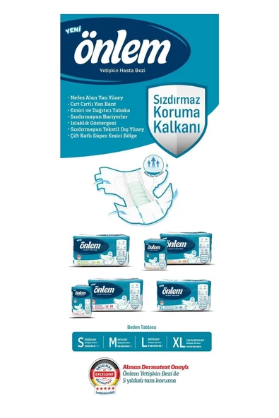 Önlem Yetişkin Hasta Bezi Büyük Boy ( Large) 30 Adet - Resim 2