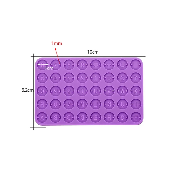 Silikon Epoksi Bileklik Kolye Tespih Harf Pulu Kalıbı - 5