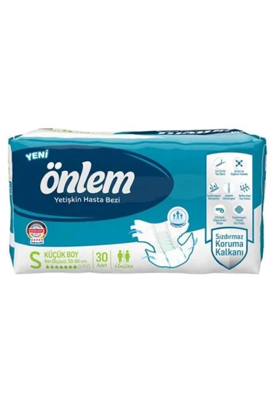 Önlem Tekstil Yüzeyli Belbantlı Küçük Boy S 30'lu Hasta Bezi ürün görseli 1