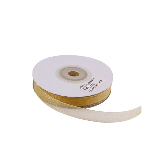 Organze Kurdele 10 MM (22 Metre)  Gold