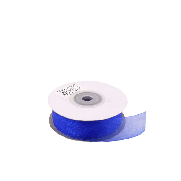 Organze Kurdele 30 MM (22 Metre)  Saks Mavi